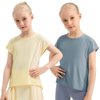 Модные спортивные футболки Dry Fit Apparel Tech, спортивный топ для девочек с коротким рукавом, спортивная одежда Quickdry для детей и подростков