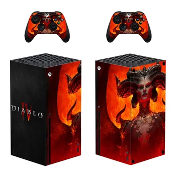 Наклейка-скин Diablo IV 4 для консоли Xbox Series X и контроллеров Series X Виниловая наклейка-скин-деколь