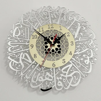 Настенные часы Домашние Акриловые зеркальные украшения Настенные часы в арабском стиле