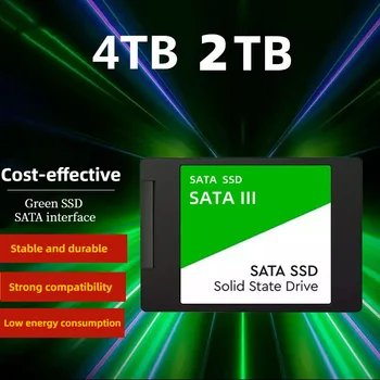 Новый SSD Sata 1 ТБ 2 ТБ Жесткий Диск Sata3 2,5 Дюйма 4 ТБ SSD TLC 500 МБ/с. Внутренние Твердотельные Накопители Для Ноутбуков и Настольных компьютеров 2023