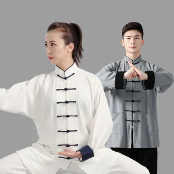 Одежда для тайцзи из дышащего льна, одежда для тренировок в китайском стиле, женская одежда для боевых искусств, одежда для выступлений 2022 года, Новый стиль