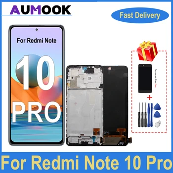 Оригинальный Super AMOLED Для Xiaomi Redmi Note 10 Pro ЖК-дисплей M2101K6G M2101K6R Экран Redmi Note 10 Pro Замена Деталей