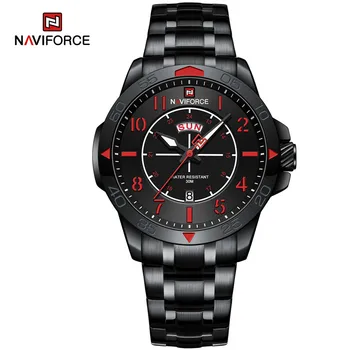 Оригинальный бренд Naviforce мужские спортивные часы Новый дизайн Модные часы мужские Кварцевые наручные часы из нержавеющей стали для мужчин