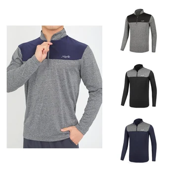 Осенняя мужская футболка для гольфа с длинным рукавом, Эластичная, расслабленная, удобная Нижняя рубашка, Спортивный дышащий топ