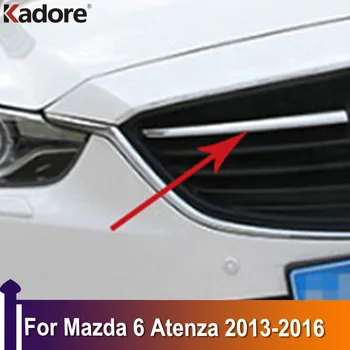 Планка на передней решетке для Mazda 6 Atenza 2013 2014 2015 2016, хромированная наклейка на автомобиль, Внешние Аксессуары для укладки