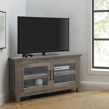 Подставка для телевизора с плоским экраном до 50 дюймов, для хранения в гостиной, развлекательный центр, 44 дюйма, серый