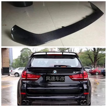 Подходит для BMW X5 F15 2014-2018, высококачественный карбоновый задний багажник, спойлер на крыше, разветвители крыла