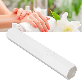 Портативная Мини-УФ-светодиодная лампа для ногтей Home Salon Перезаряжаемая Ручная сушилка для ногтей в форме ручки мощностью 3 Вт УФ-светодиодная лампа для отверждения ногтей