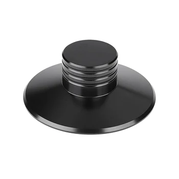 Проигрыватель виниловых пластинок LP Сбалансированный металлический дисковый стабилизатор Весовой зажим поворотный стол HiF Черный