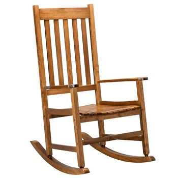 Садовые стулья Уличная мебель Деревянное кресло-качалка Для отдыха Кресло для старейшин Оригинальный цвет 68,5* 86 * 115 см