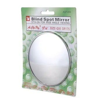 Серебристые круглые зеркала заднего вида диаметром 3,7 дюйма для слепых зон для автомобиля
