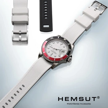 Силиконовые ремешки для смарт-часов Hemsut, 18 мм, 20 мм, 22 мм, быстросъемный резиновый ремешок для часов для мужчин и женщин, мягкая замена