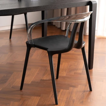 Скандинавские Креативные обеденные стулья, Минималистичный Прозрачный Современный дизайн, Обеденные стулья с акриловой спинкой, Cadeira Home Furniture WZ50DC