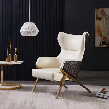 Современный простой одноместный домашний диван-кресло с высокой спинкой, легкий роскошный отель, дизайнерский стул tiger для гостиной