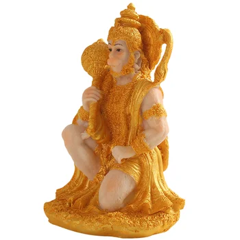 Статуя Бога Индийской обезьяны Настольный декор в стиле Ретро, Статуи из индуистской смолы, украшения Рамаяны, Украшение рабочего стола Ханумана
