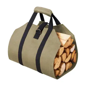 Сумка для дров, Большая сумка для дров, уличные сумки для дров с ручками, защитный ремень для кемпинга, домашняя одежда для дров в помещении.