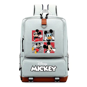 Сумки для школьных книг Disney с Микки и Минни Маус, подростковые рюкзаки для ежедневных путешествий, студенческая большая сумка для книг, рюкзак Mochila