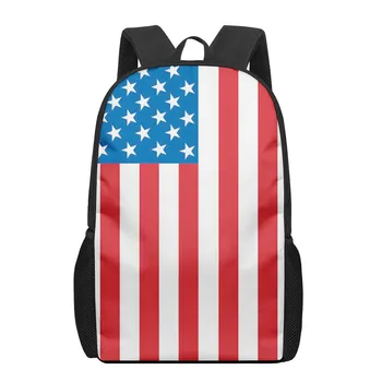 США, Американский флаг, школьная сумка с 3D рисунком для детей, девочек, мальчиков, Повседневные мужские рюкзаки, детские рюкзаки для подростков, сумки для книг, рюкзаки