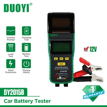 Тестер Автомобильного Аккумулятора DUOYI DY2015B с Принтером 12V LED Screen Battery Test & Cranking Test & Charging Test & Max Load Test