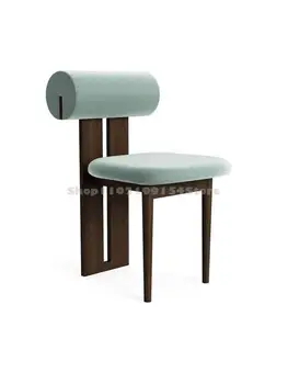 Туалетный столик Wabi-sabi легкий роскошный стул для макияжа средневековый бытовой стул для отдыха из массива дерева дизайнерский тканевый обеденный стул