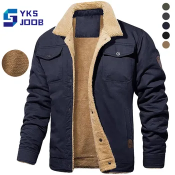 Флисовая тактическая походная куртка Зимняя мужская тепловая куртка Softshell с лацканами и несколькими карманами, одежда для кемпинга, альпинизма, мужская одежда