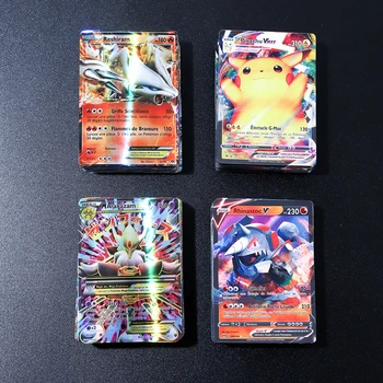 Французская версия Языковой карты Pokemon Card Battle Game Card 20GX 20V Vmax Tag 20EX 20MEG для детей горячая распродажа
