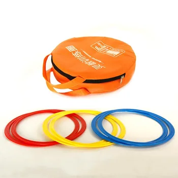 Футбольные кольца для тренировки аджилити 12 см с сумкой для хранения Диаметром 30-40 см, энергетические кольца, аксессуар для футбольного ассистента, портативное спортивное снаряжение