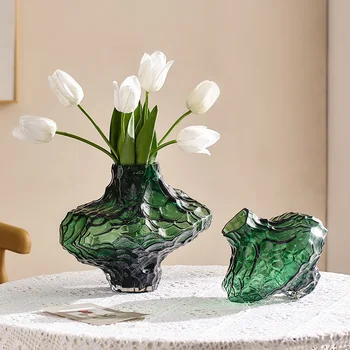 Цветочная ваза для сухих цветов, украшение для творчества в гостиной, гидропонные вазы для растений, домашнее декоративное роскошное стекло