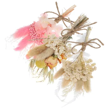 Цветочные букеты Свадебное украшение стола Маленькие цветочки, поделки из высушенных стеблей, сухая ваза