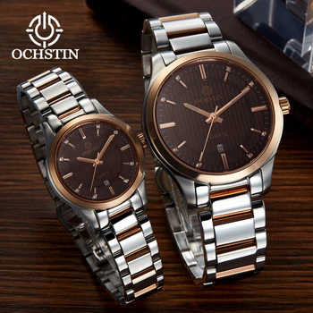 Часы OCHSTIN Lover, лучший бренд, Роскошные Парные часы для женщин, мужчин, Кварцевые наручные часы из нержавеющей стали, модные повседневные водонепроницаемые